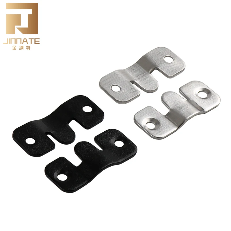Flush Mount Bracket Interlocking Photo Frame Hook Zinc Plated Wall Mount Clip