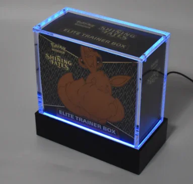 Premium UV Protection Pokemon  Elite Trainer Box Magnetic Acrylic Display Case ETB Protector with LED Base