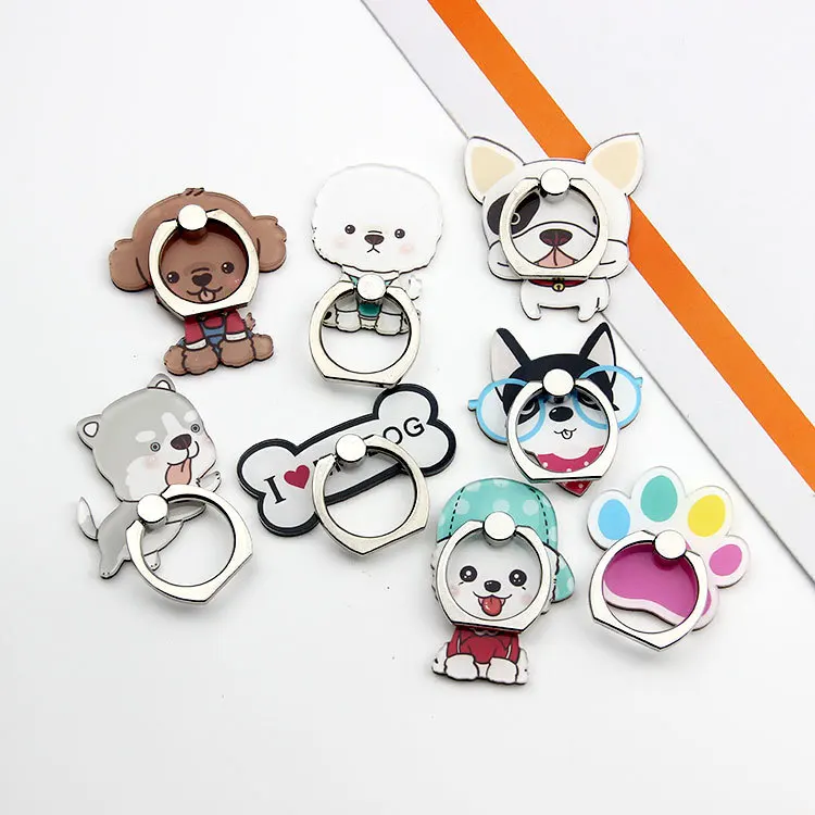 Novelty cute funny creative custom donut doughnut shaped smart phone finger ring phone holder and stand for mobile cellphone