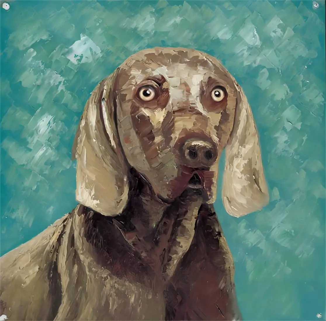 Factory hand painted animal painting Acrylic oil painting lovely pet on canvas for Home decor