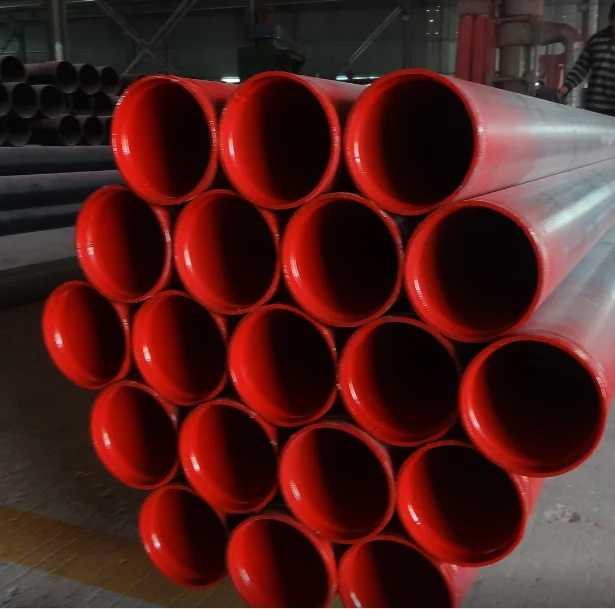 High-quality external galvanized lining red plastic coated composite steel pipe for water supply and fire fighting