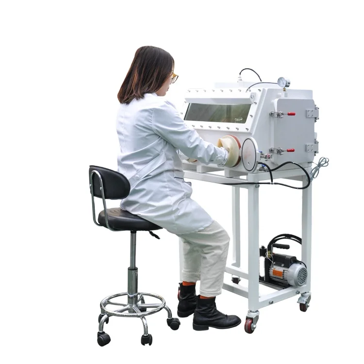 VGB-1A lab use custom vacuum chamber stainless steel Plexiglass PMMA photovoltaics Synthetic chemistry experiments glove box