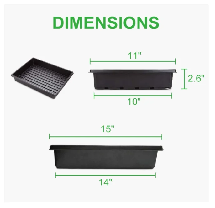 Пластиковые лотки для выращивания растений Naturix 15x11x2 6 дюймов с 10 этикетками лоток семян стартер рассады зеленого
