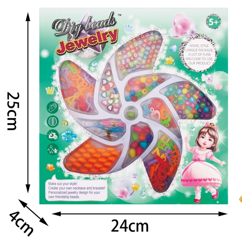 2024 Children DIY beaded toy make bracelets creative Toy wholesale hand string girls toys beaded jewelry
