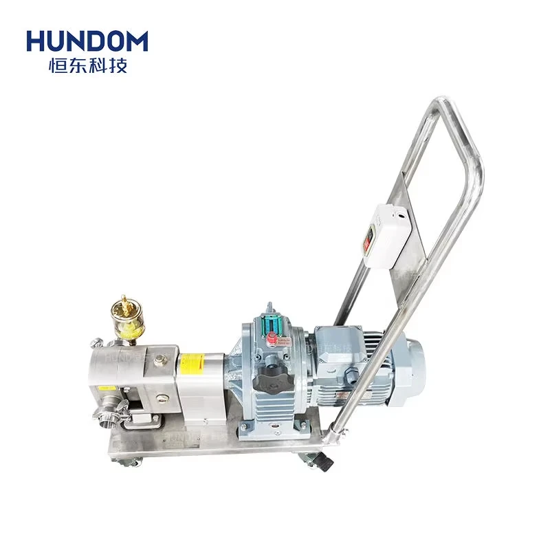 Stainless Steel Spaghetti Tomato Sauce Cam Rotor Pump Colloid Pump With Variable Frequency Drive VFD 200-500rpm