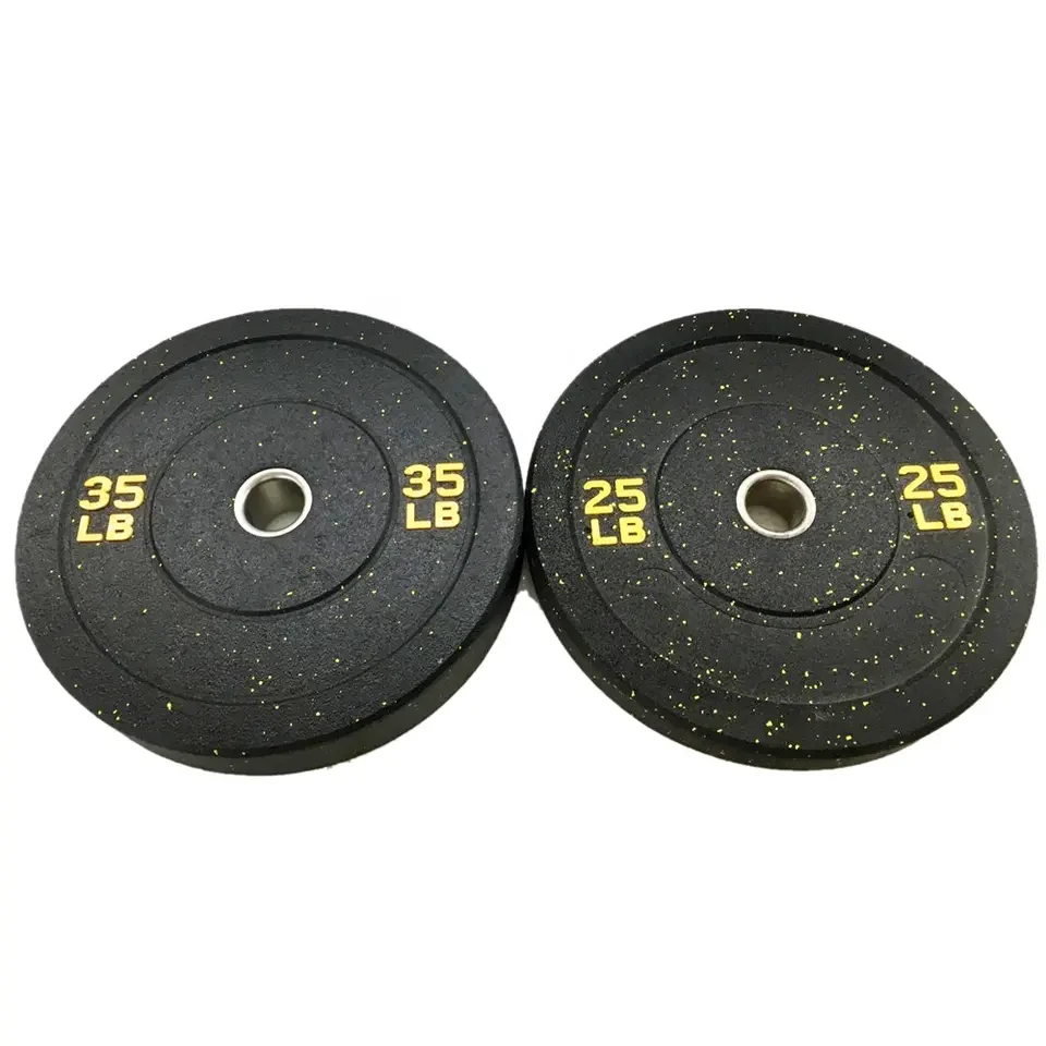 Deti commercial fitness equipment gym home  weight plates Cast Iron Barbell  Color Flecks Hi-temp Crumb Bumper Weight Plate