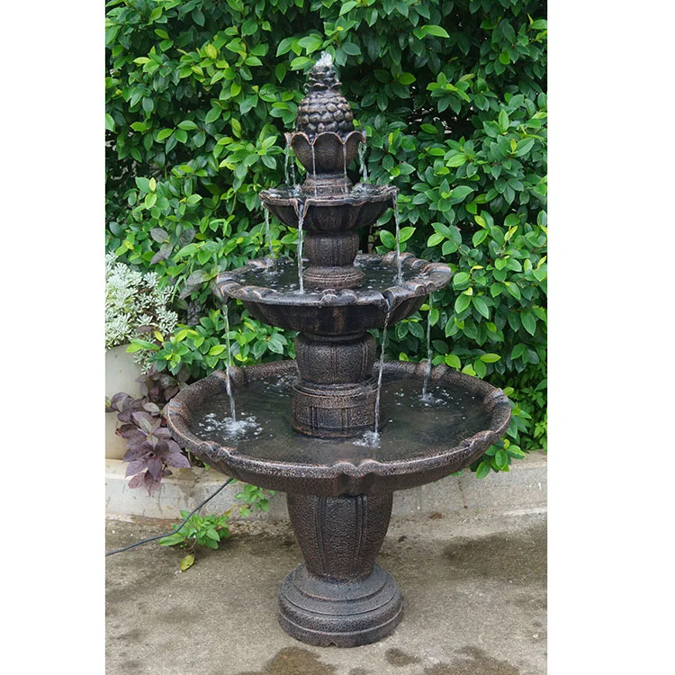 Factory Direct Sales Backyard Outdoor Polyresin Water Fountain EU Style Garden Outdoor Waterfall