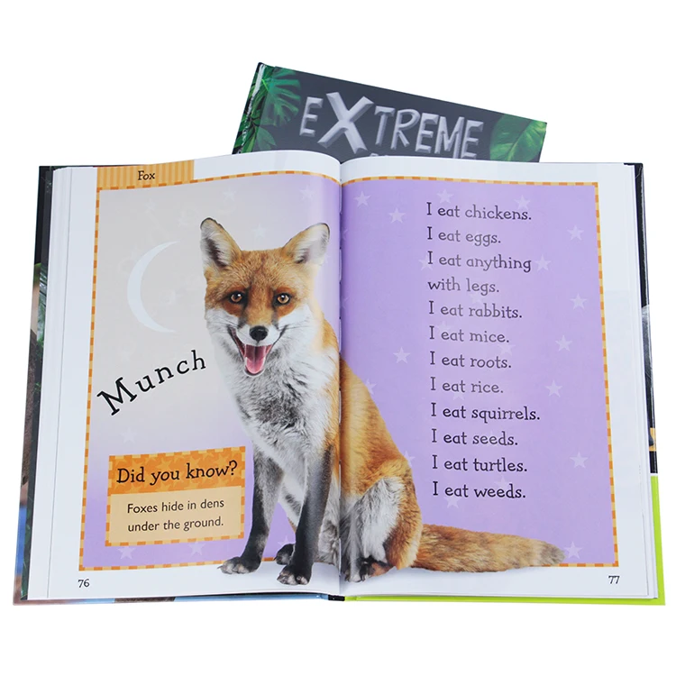 New Design Colorful Hardcover Children Educational Book Customized with Lenticular Sticker Affixed on Front Cover