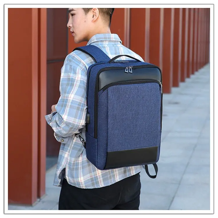 
New Fashion USB Charging Male Female Waterproof Durable Anti-Theft Men 15.6 inch Laptop Backpack 