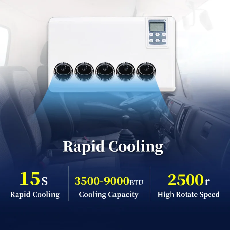 DC 12V/24V 9000BTU truck sleeper cabin air conditioners use Other Air Conditioning Systems electric cabinet air conditioner