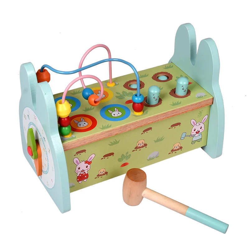 
Mouse Shape Music Function Wooden Pound & Tap Pounder toy wooden pounding game hammer toys for kids 