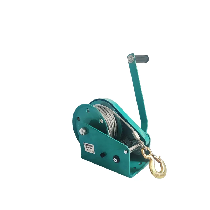 Self Lock Hand Operated Winch 1200lb 1800lb 2600lbs Reversible Lifting Mini Hand Crank Anchor Winch 5M Hand Cranked Winch