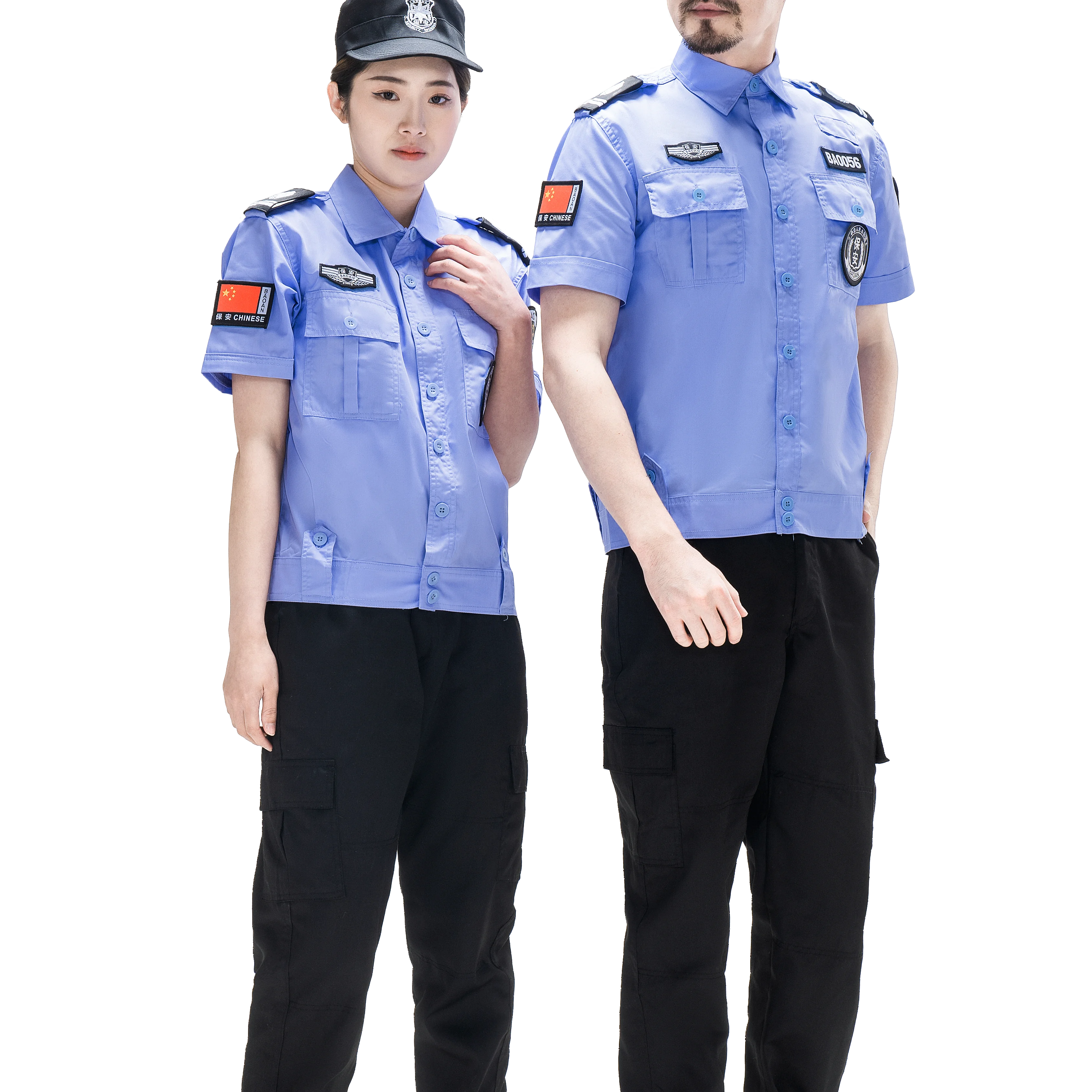 Custom logo Free Sample Double Breast Formal Suit Security Guards Uniforms Samples Full Uniform for Guard Workwear