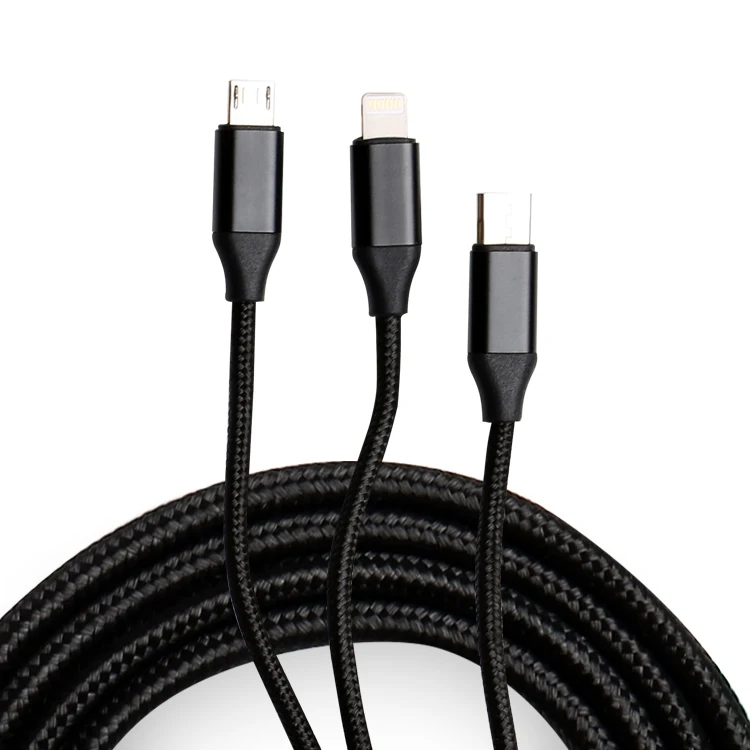 
Multi Charging Cable, Multi Charger Cable Nylon 3 in 1 charging cable Universal Charger Cord Adapter 