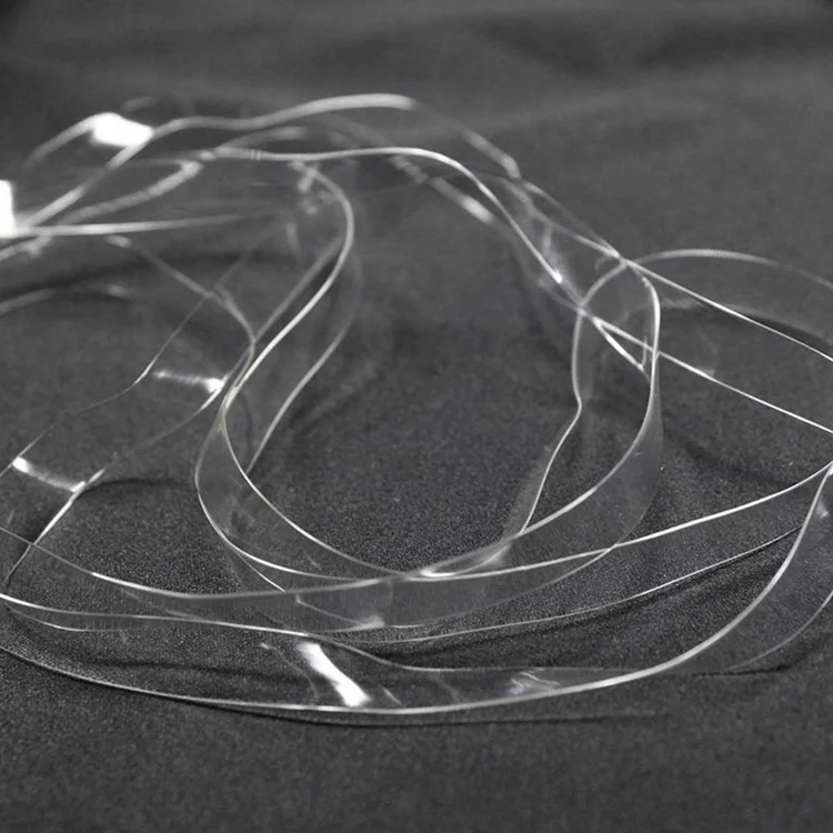 Good Quality 5mm 6mm 8mm 10mm Transparent Elastic Mobilon Shoulder Tape TPU Underwear Strap Tape for Bikini Invisible Straps