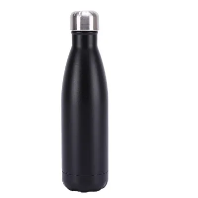 BPA-Free DWELLS  11colors Stock Powder Coated Vacuum Stainless Steel Cola Shape Water Bottle 17oz Custom logo Accept