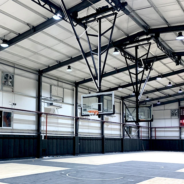 Electric Folding manual Ceiling Mounted Basketball Backboard Stand FIBA Hanging Basketball Hoop for Sale