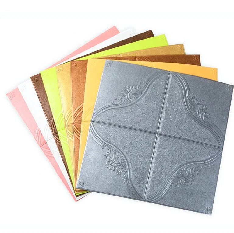 Self adhesive pe foam 3d wall stickers paper for home decor