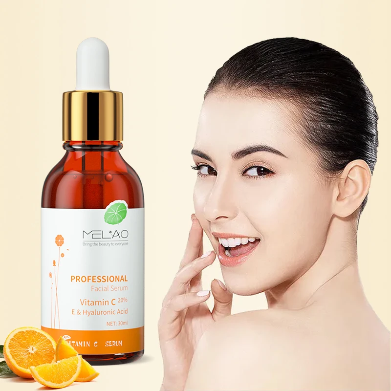 private label whitening vitamin c face serum skin care Brightening Anti Aging wrinkle Vitamin E Organic Aloe Vera facial serum