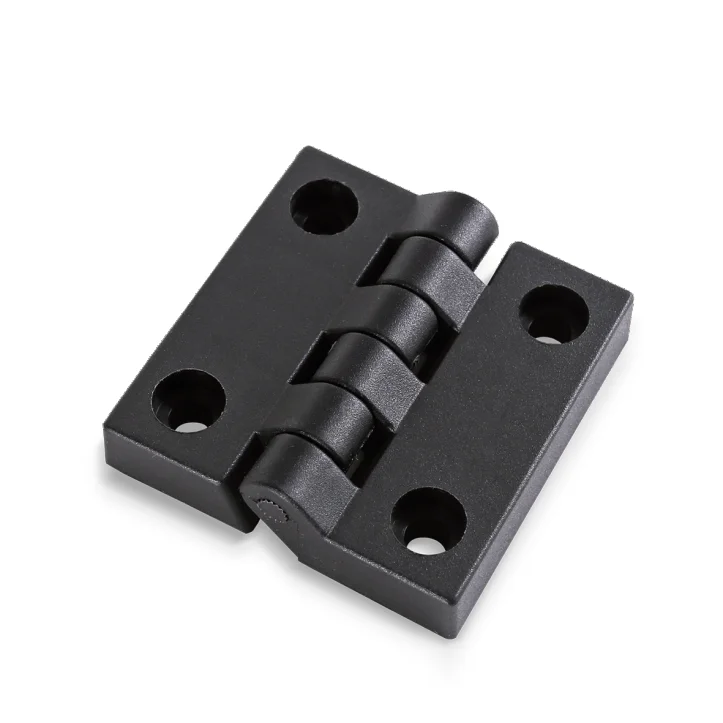JS.110005 Durable Black Reinforced Nylon Small Link Hinges with 40*40 Pitch for Outdoor Workshop Symmetrical Machinery Industry