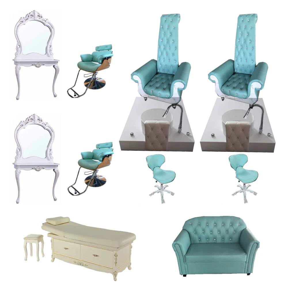 Luxury beauty salon equipment lexor black manicure massage pedicure spa chair for sale