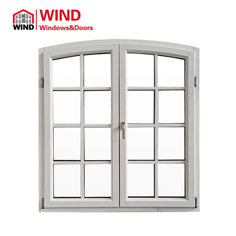 Windows Manufacturer Casement Inward Opening Aluminium Wood Arch Top Window