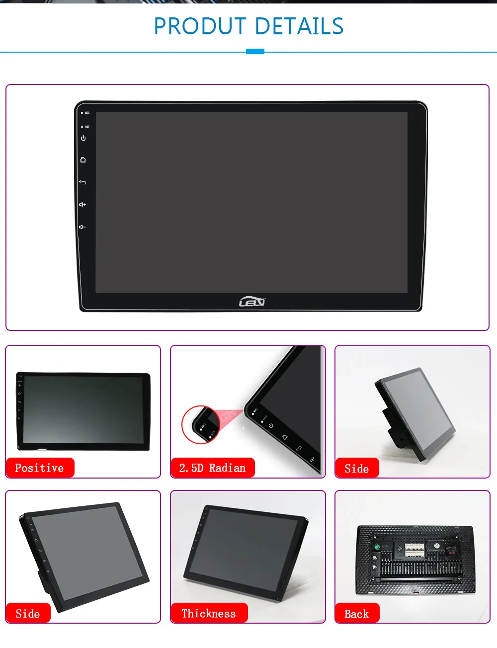 9 inch/10 inch 2din Universal Android Car DVD Latest Android 11 Colorful Lights DSP Multimedia Player Car Radio