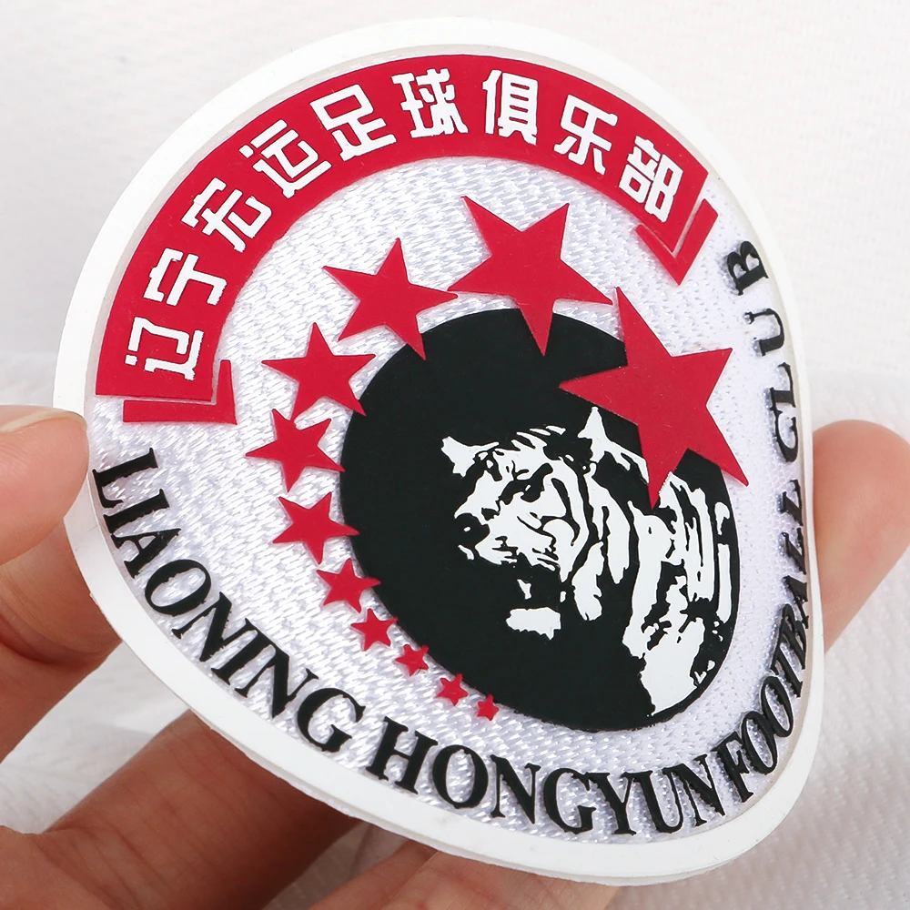 High Quality Iron Heat Press Soccer Patch Wholesale Tatami Embroidery Stickers for Football League Patch from Factory