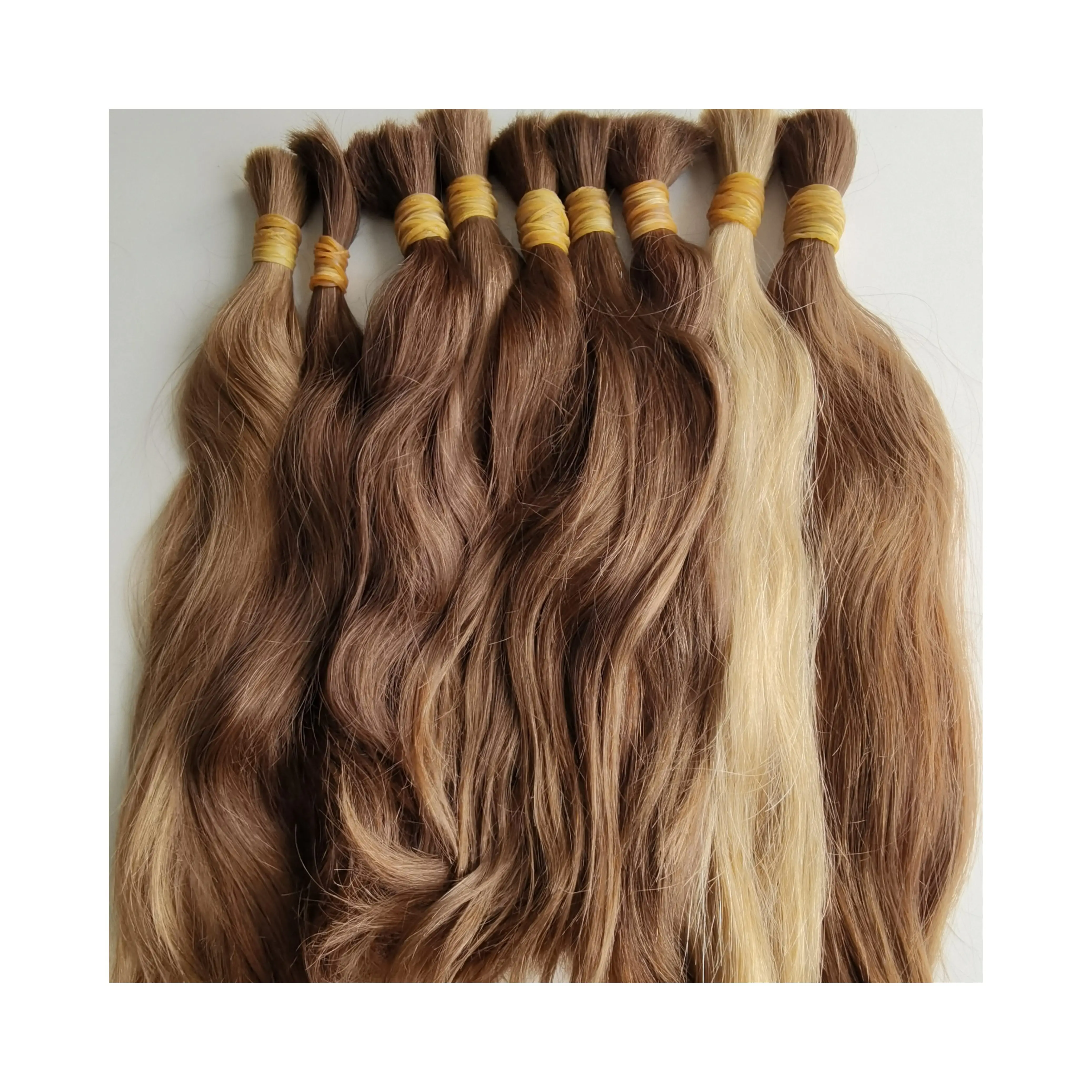100% Human Raw Hair Bundles Vendor Wholesale Raw Cuticle Aligned Hair, Unprocessed Human Brown Color Hair