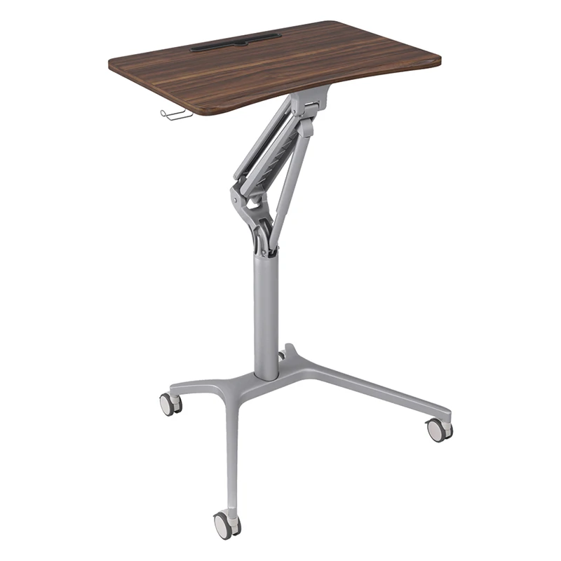 Standing pneumatic automatic lifting table computer office lazy adjustable lecture training desk