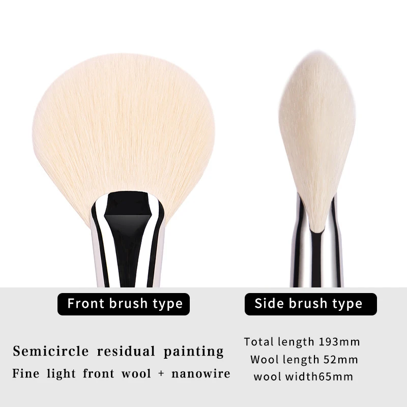 40 Pcs Ebony handle animal goat pony hair horsehair high quality black professional makeup brush set for engrave custom logo