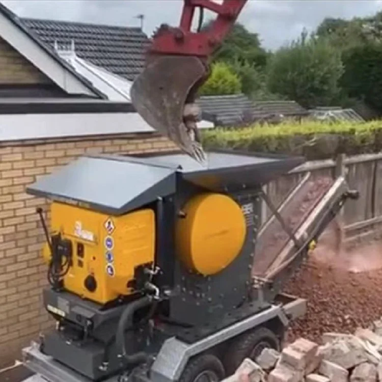 8-20tph Wheel Type Mini Mobile Stone Jaw Crusher For Aggregate