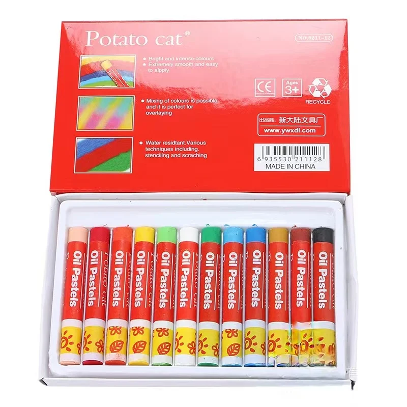 High Pigment Water Resistant Oil Pastel Colors Soft Texture Oil Pastels Crayons No Residue
