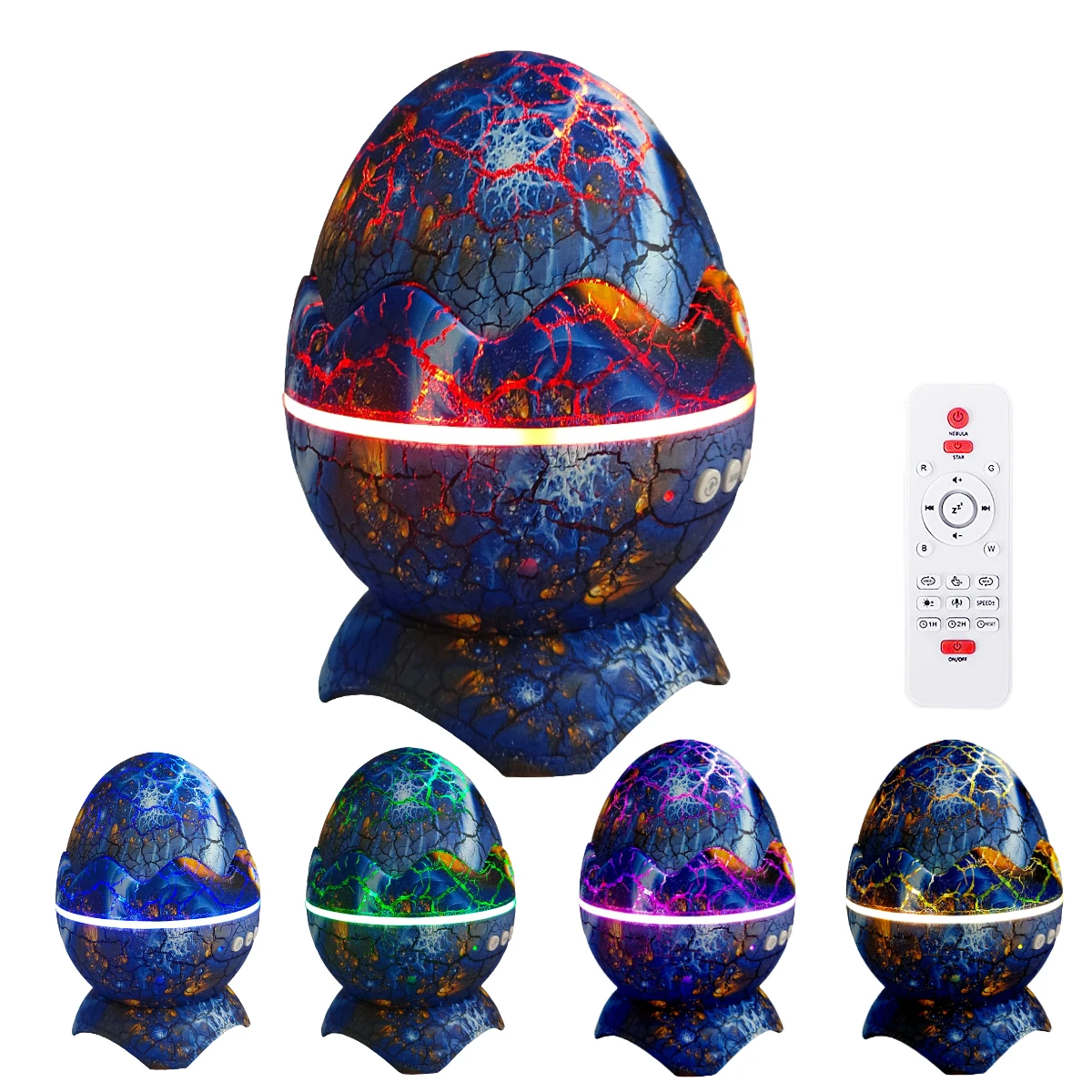 Colorful Dinosaur Egg Projection Led mood Night Lighting Laser Star Sky Projector Lamp for Kids