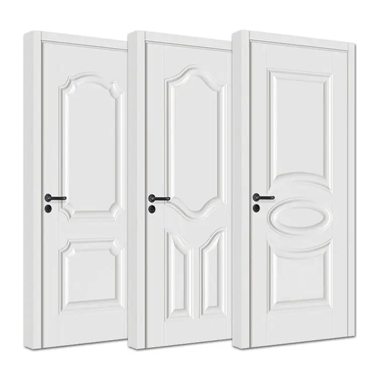 Interior MDF/HDF White Primed Painted Molded Door From Factory