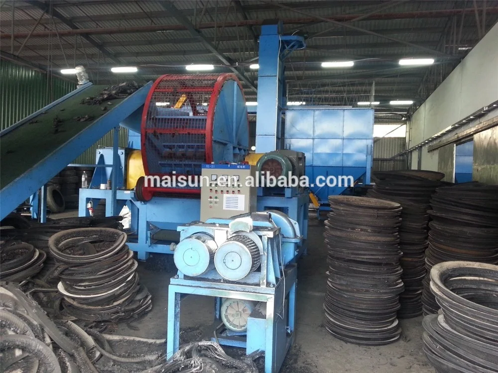 Tire recycling equipment prices for crumb rubber