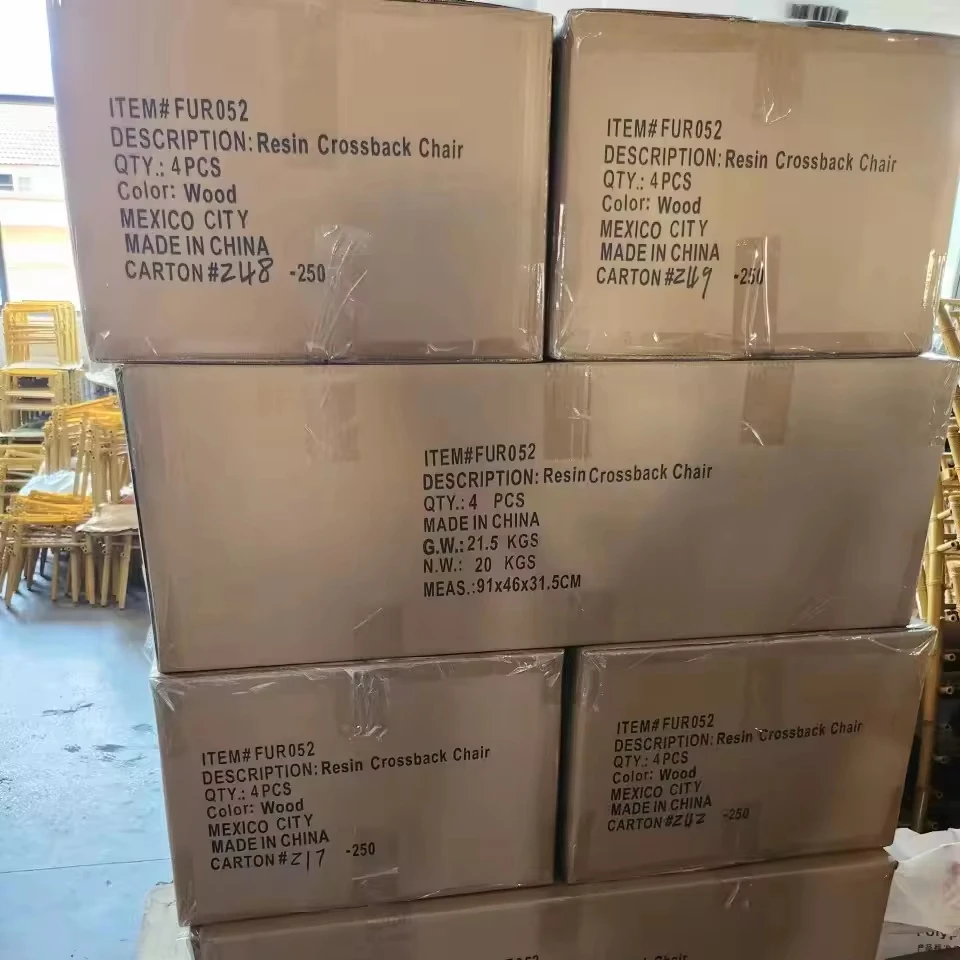 Manufacturer Wholesale Stackable Wood Finish Wedding Dining Plastic Crossback Resin Vintage Cross Back Chair For Events