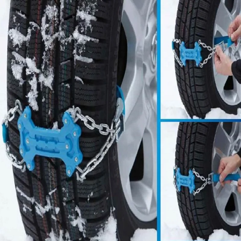 Winter road safety anti-sliding winter rubber chain for car emergency rescue