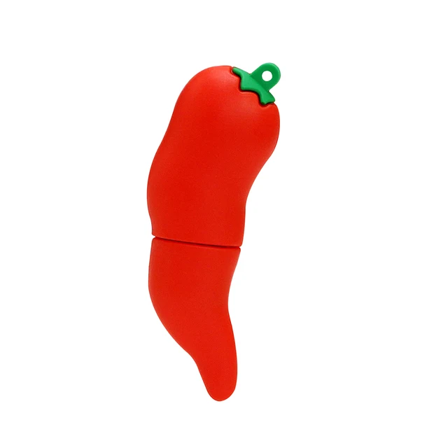 Factory Bulk Pen Drive Wholesale Cheap Fast Rubber Spicy Garlic Eggplant Pepper USB Flash Drive 2.0 1GB 4GB 8GB With Your Logo