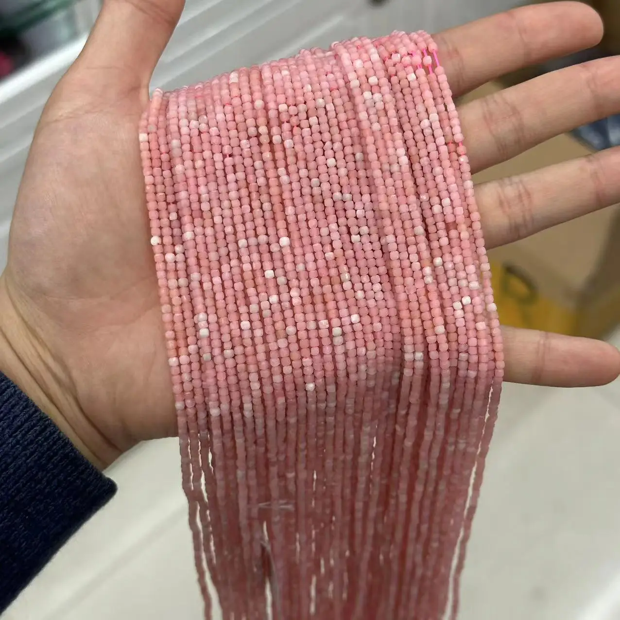 2.5mm Natural Stone Beads Faceted Colorful Crystal Rhodochrosite candy Square Beads For Jewelry Making Diy Bracelets Accessor