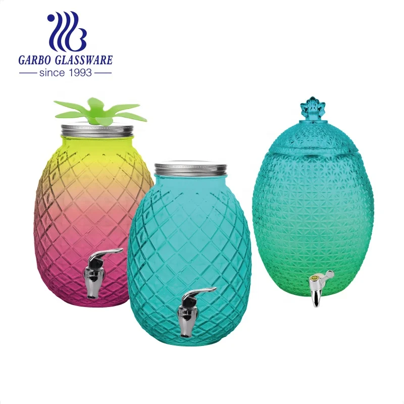 Wholesale glass dispenser custom cheap 4L square bottom glass drinking water dispenser tap with iron stand for Brazil market