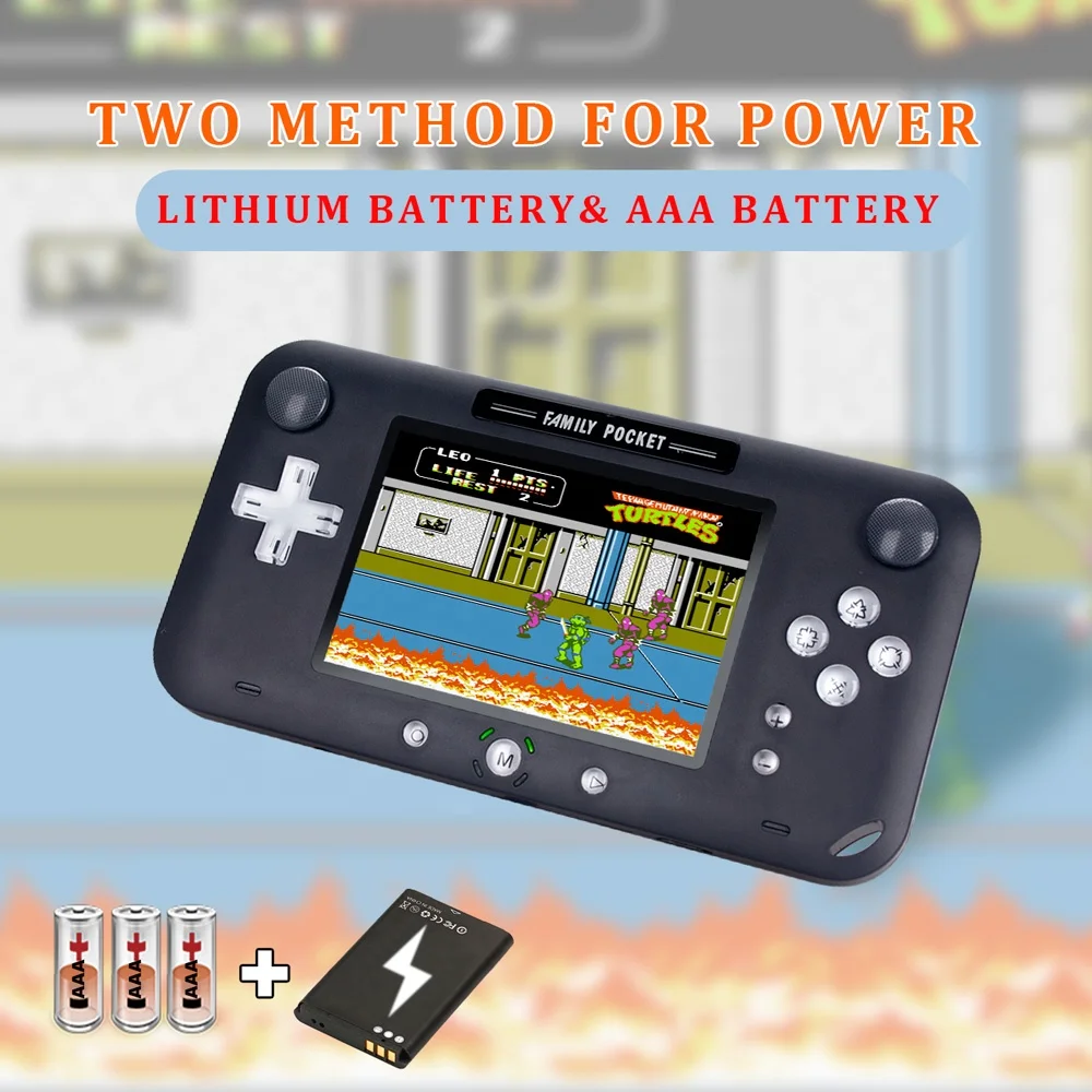 8 бит 4,0 дюймов цветной экран карман геймпад Портативный Видео игровой плеер построен в 208 игр двойной джойстик