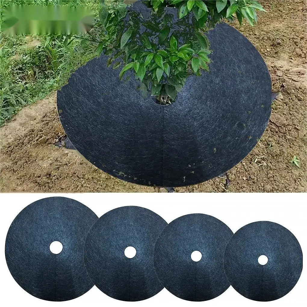 Round Tree Control Weed Mats Ecological Protection Preventing Weed Growth for Indoor Outdoor Gardens Weed Barrier