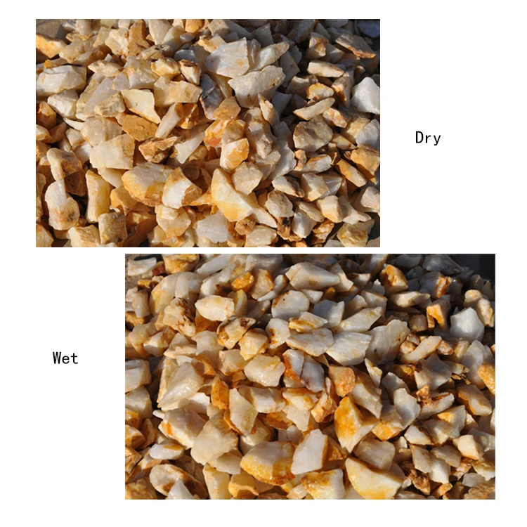 Best Quality Lower Price Yellow Color GS-023 Decoration Of Garden Villa Road and Street Quartz Pebble Gravel Stone