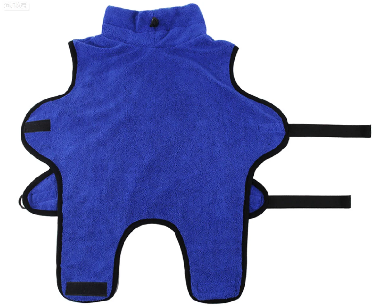Luxury Super Absorbent Microfiber Pet Clothing Bathrobe Towel for Dogs Drying Coat with Adjustable Strap Pet Bathrobe