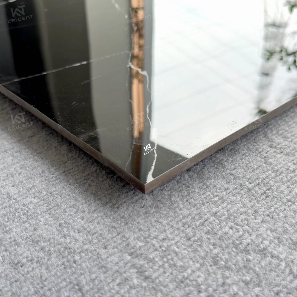 Китай 60x60 декоративная супер черная фарфоровая Глянцевая керамическая плитка