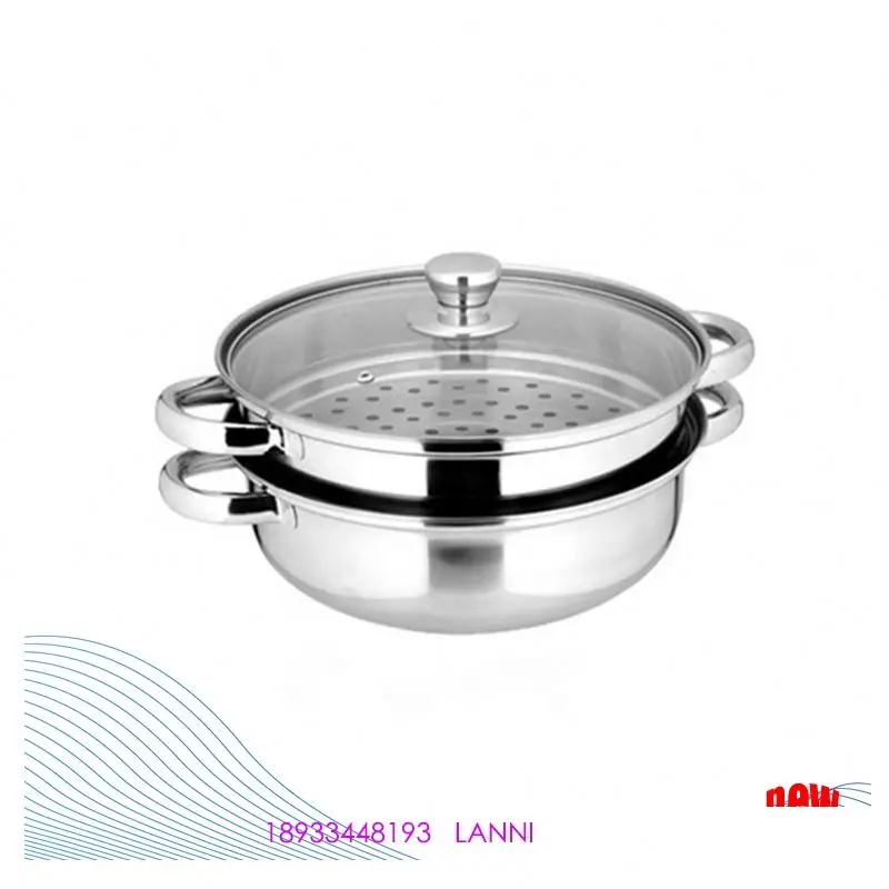 New product Chinese style stainless steel food steamer Chinese style double pot cooking