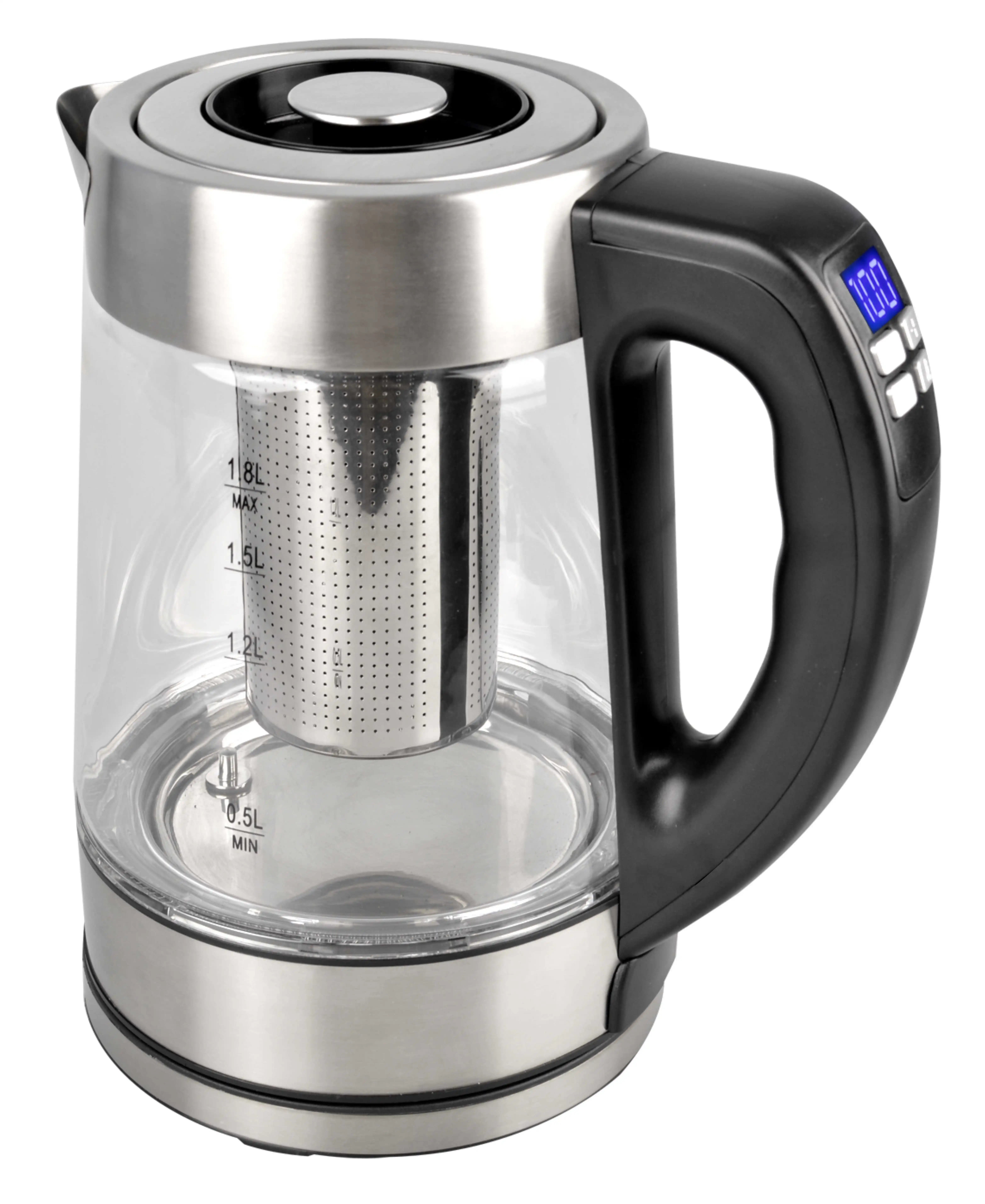 Positive feedback 2.0L Temperature Control Glass Electric Kettle Stainless Steel Filter Digital Electric Glass Kettle 2200W