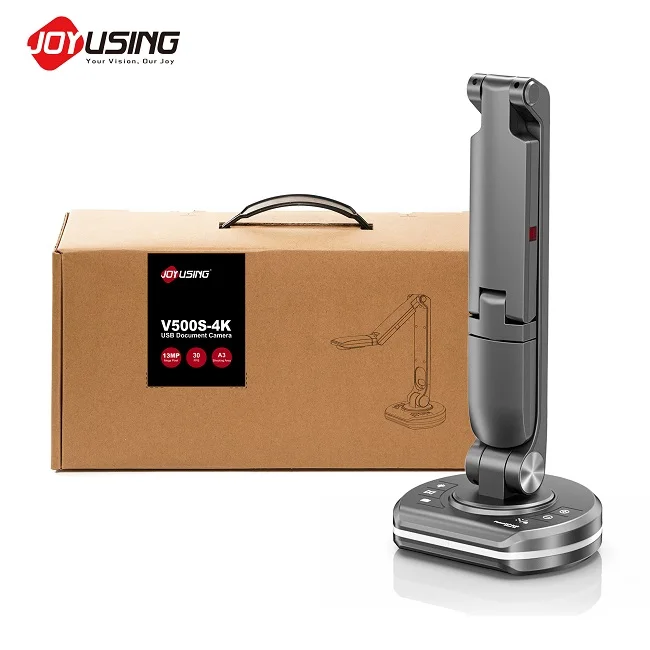 Joyusing V500S-4K Class Document Camera Best 13MP Visualizer Supplier OCR Overhead Camera Webcam 2 in 1 Built-in Microphone