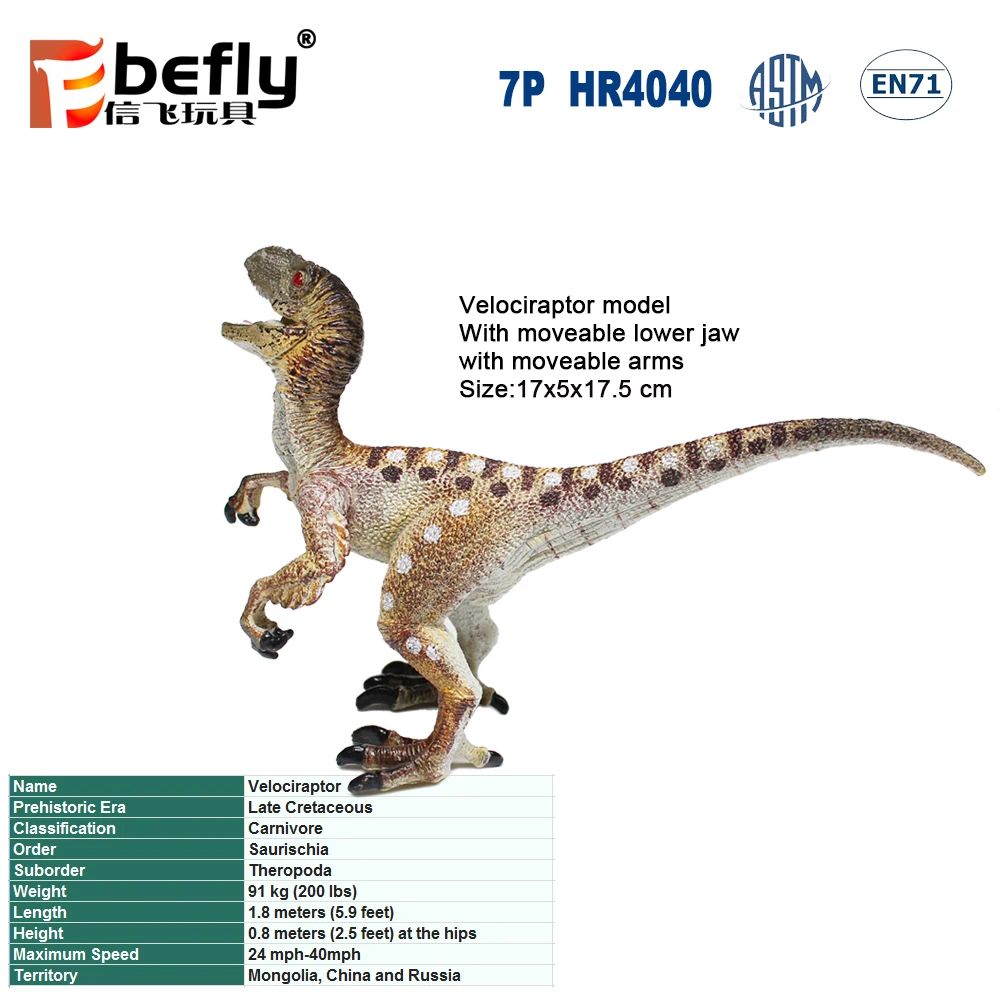 Table Figurines Pvc Toy Velociraptor Dinosaur Model